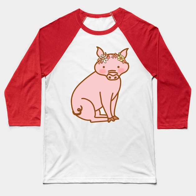 Baby Pig Baseball T-Shirt by Wlaurence